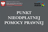 Ogłoszenie o otwartym konkursie ofert na realizację zadania publicznego w zakresie prowadzenia punktu nieodpłatnej pomocy prawnej, świadczenia nieodpłatnego poradnictwa obywatelskiego oraz nieodpłatnej mediacji na terenie powiatu słubickiego w 2025 roku.